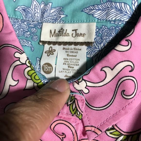 Matilda Jane Short Sleeve Button Down Shirt 18M - Picture 2 of 3